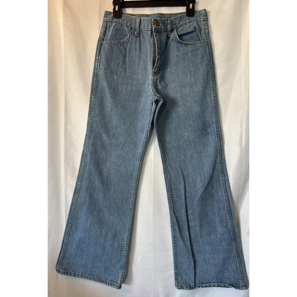 Cheap Jeans 1970's Vintage Wide Leg Flare Jeans Size 30x29.5 Women's